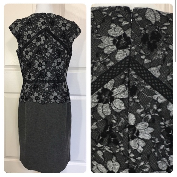 Ann Taylor Black and Gray Lace Dress - Picture 2 of 5